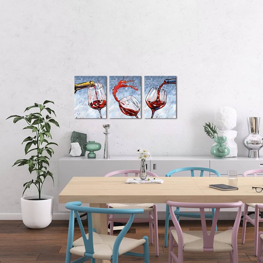 油彩画　ワインのある部屋 楽天市場】絵画 「赤と青の白い街」 油彩画 油絵 原画 風景画